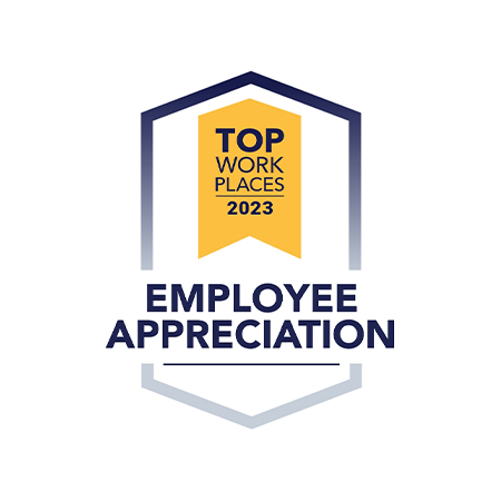 Badge: Top Workplaces 2023 Employee Appreciation