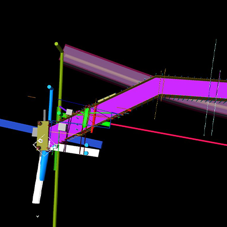 Digital 3d rendering on black background