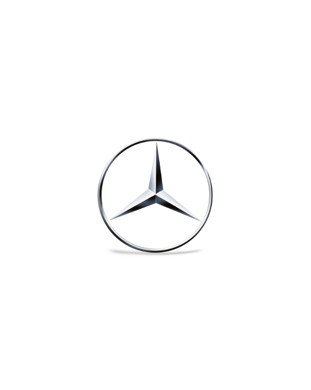 Mercedes-Benz three-pointed star logo inside a circle.
