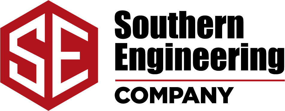 Southern Engineering logo: red hexagon, white SE, black company name.