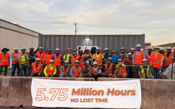 5.75M Hours Without a Lost Time Accident